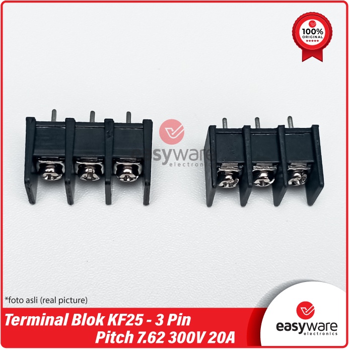 TERMINAL BLOK KF25 3P PCB KF25C 3 PIN PITCH 7.62MM 300V 20A