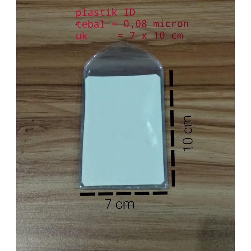 

plastik ID card , plastik nameteg , ATM , E - toll , sim. ukuran 7 X 10cm 1pak ( isi 100pcs )