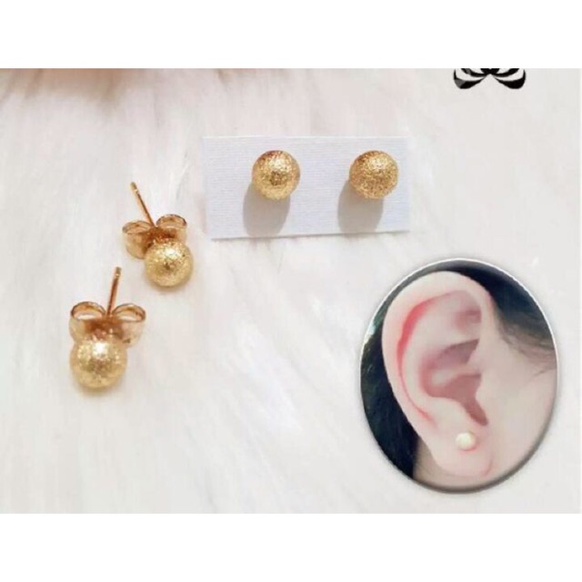 Anting tusuk bola suping gold