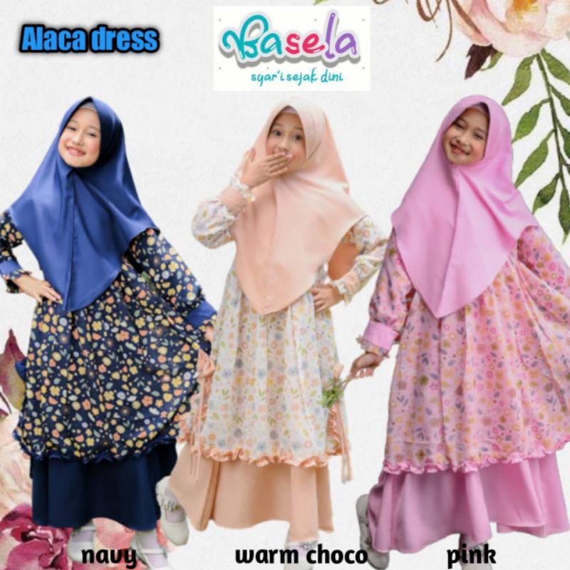 Alaca dress BaselaKids / setelan gamis anak