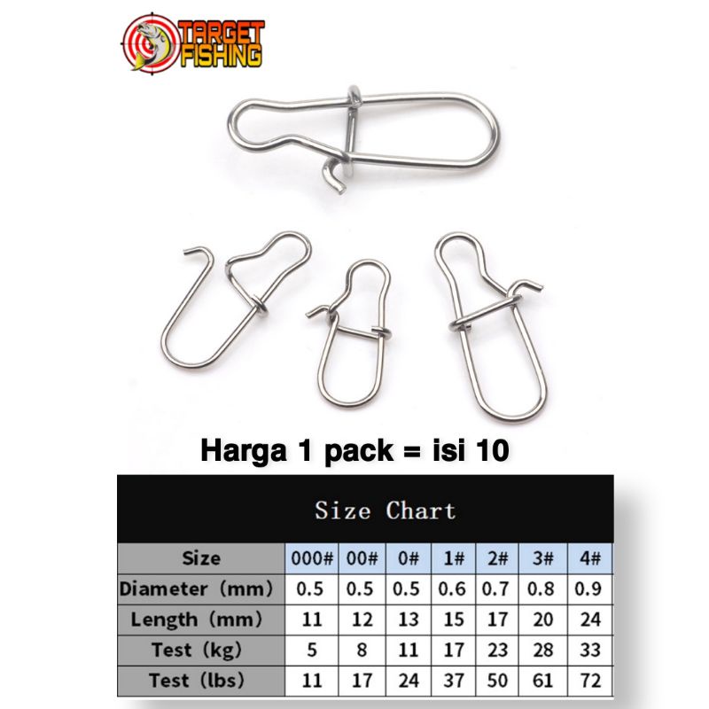 5pcs Rolling Swivel With NICE Snap - Peniti Pancing Casting Ultralight