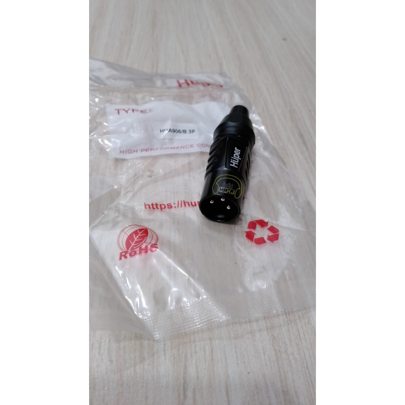 JACK XLR MALE HUPER HUA906/B  jek canon huper