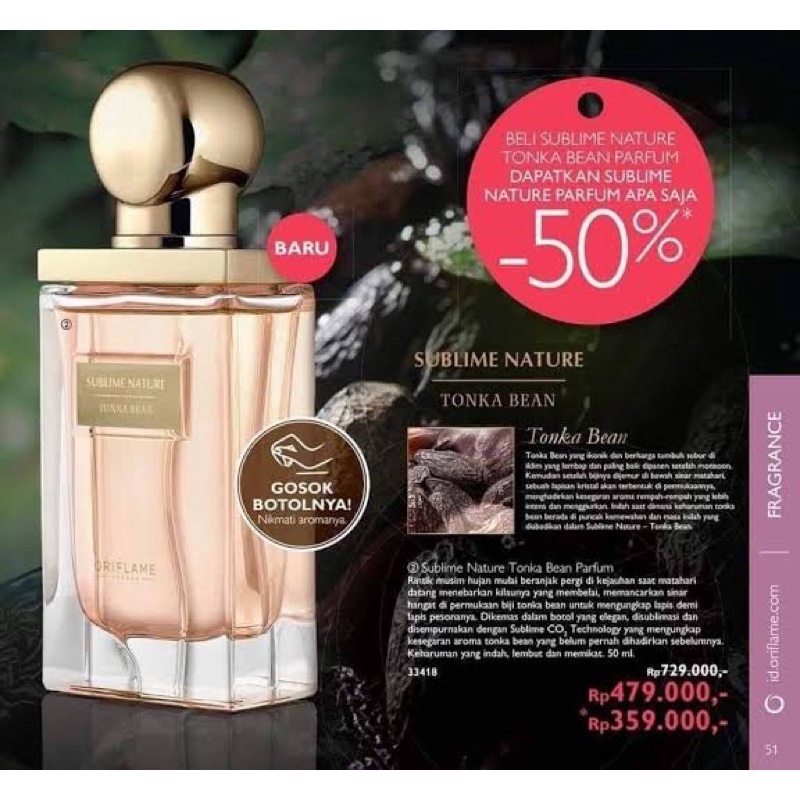 Oriflame sublime nature tonka bean