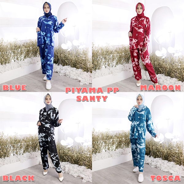 Piyama Tie Dye PP Collection 1 Fizah Eka Bambo Ratie Dinar & Tary Piyama Rayon Piyama Jumbo-2