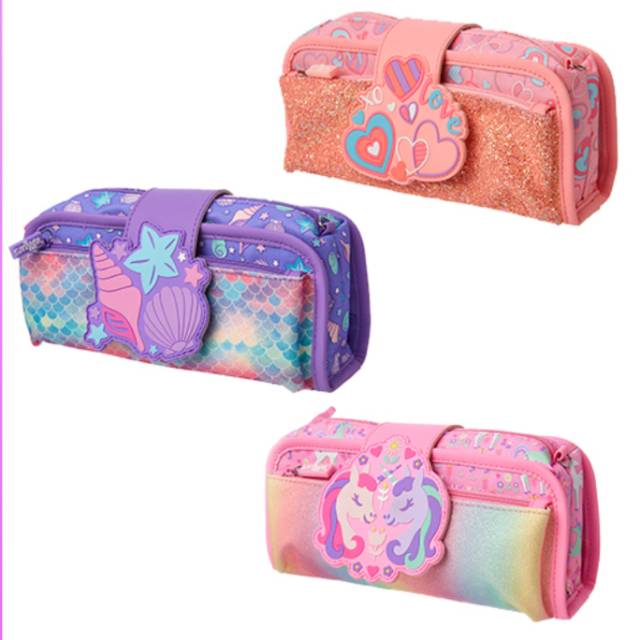 Smiggle Bling Utility Pencil Case tempat pensil kotak pinsil asli unicorn mermaid ori original