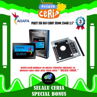 Paket SSD & CADDY SU800 256GB 2.5” SATA III R560/520Mbs ADATA