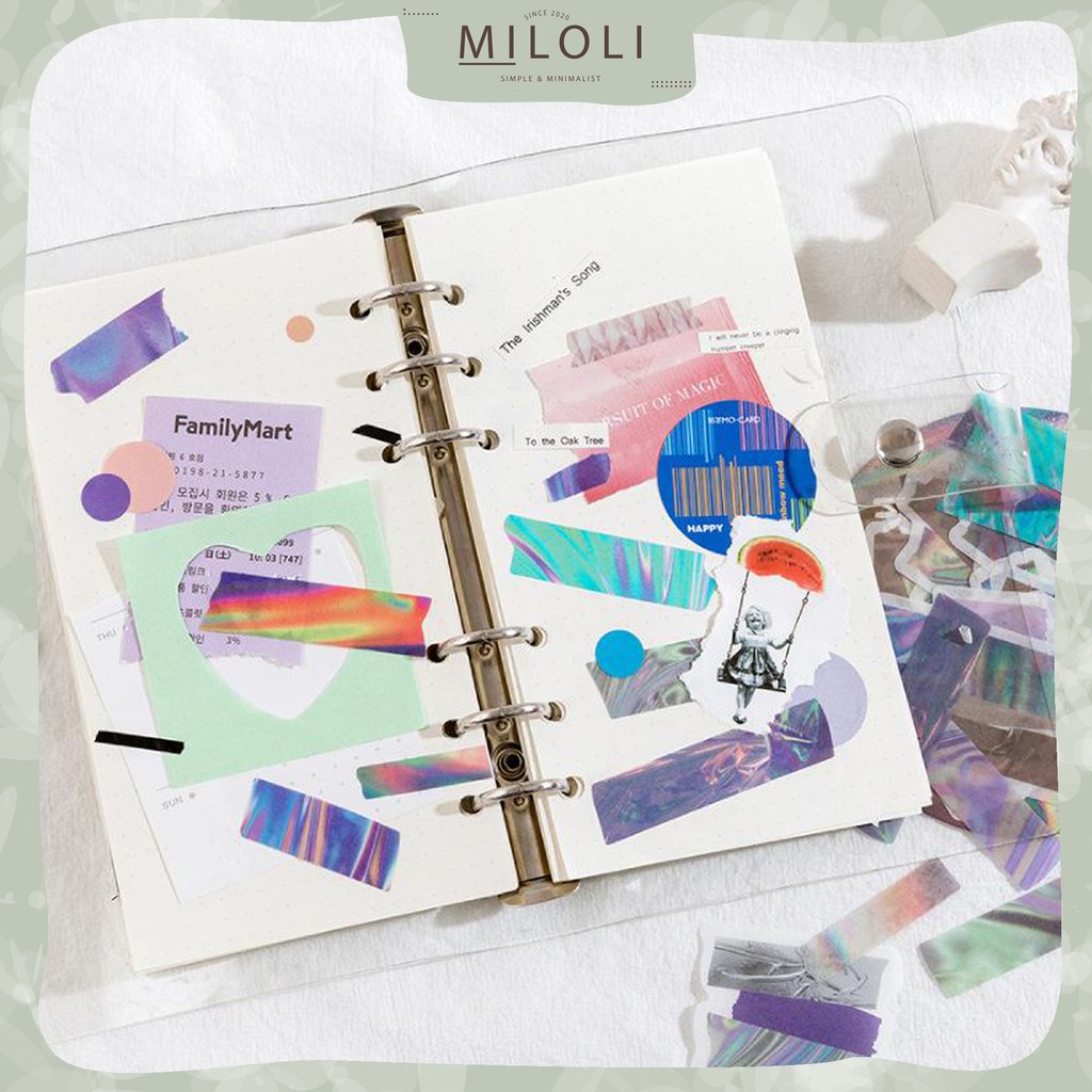 

[MILOLI] 60Pcs WASHI TAPE LOOK LIKE Stiker Hias Deco Planner DIY BUJO Scrapbook Sticker - B0151