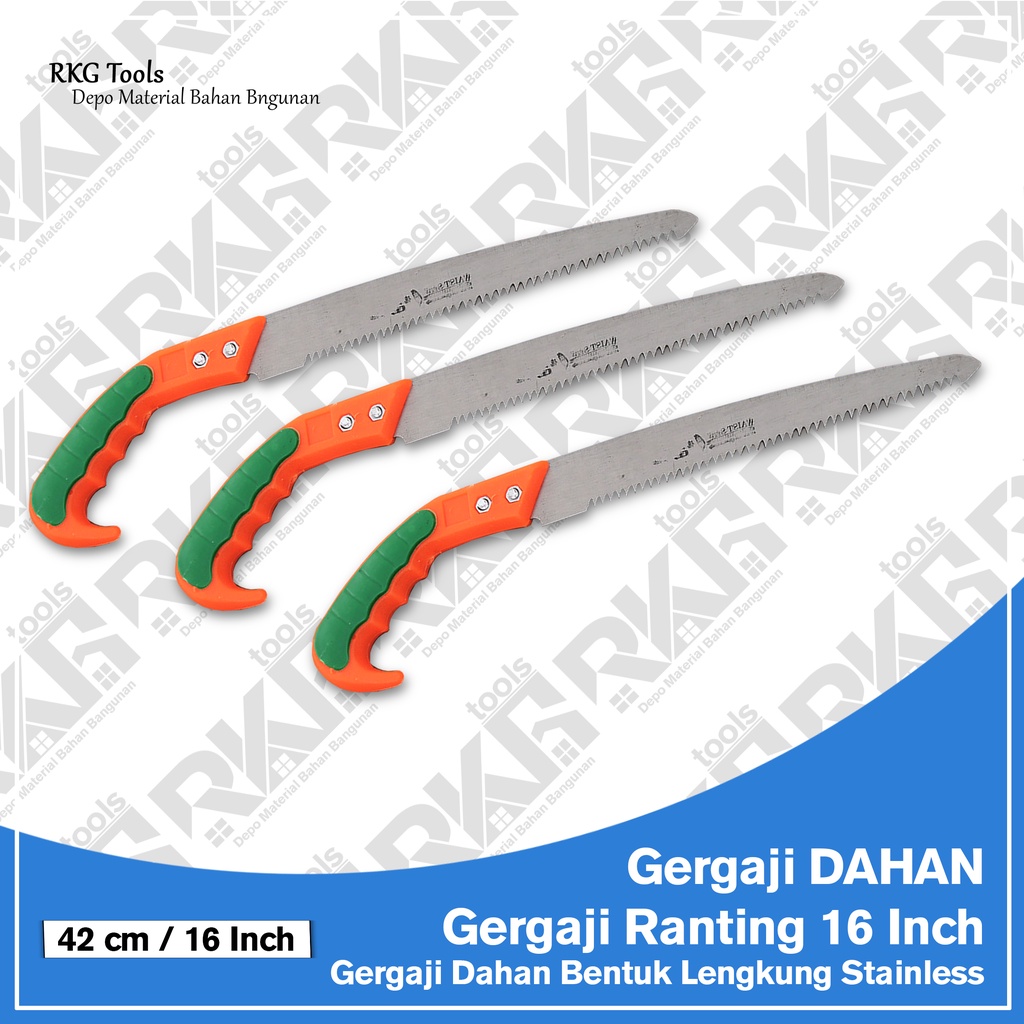 Gergaji Dahan 16 Inch Stainless I Gergaji Tangan Lengkung I Prunning Saw