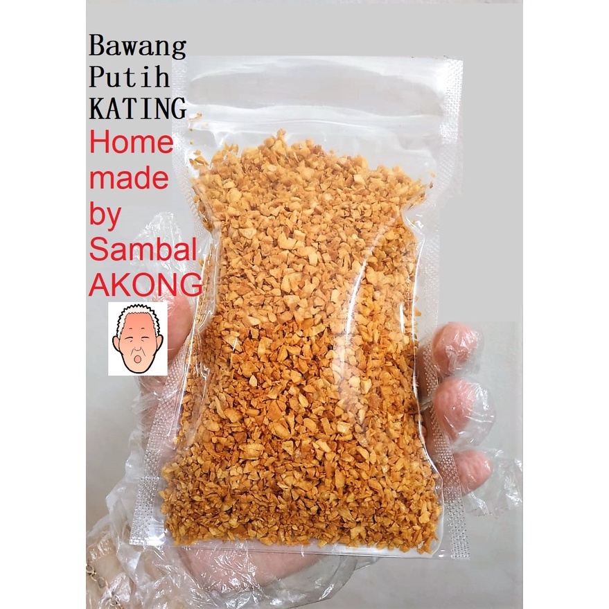 

Bawang Putih Kating Goreng 300 gr - Sambal AKONG