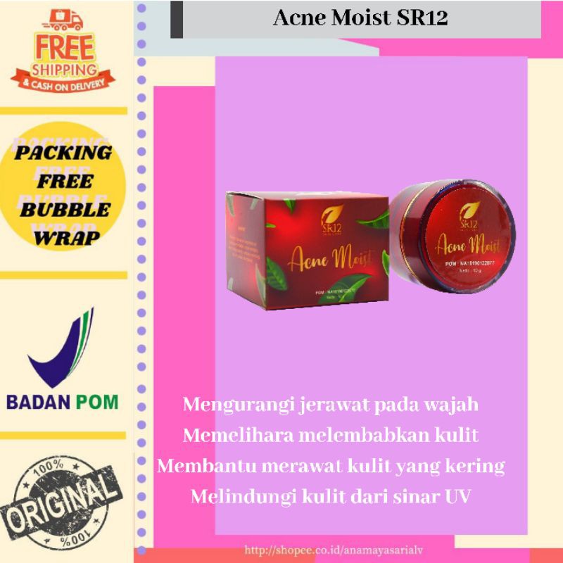 

ACNE MOIST SR12 CRIM JERAWAT BRUNTUS BERSPF SUDAH BPOM