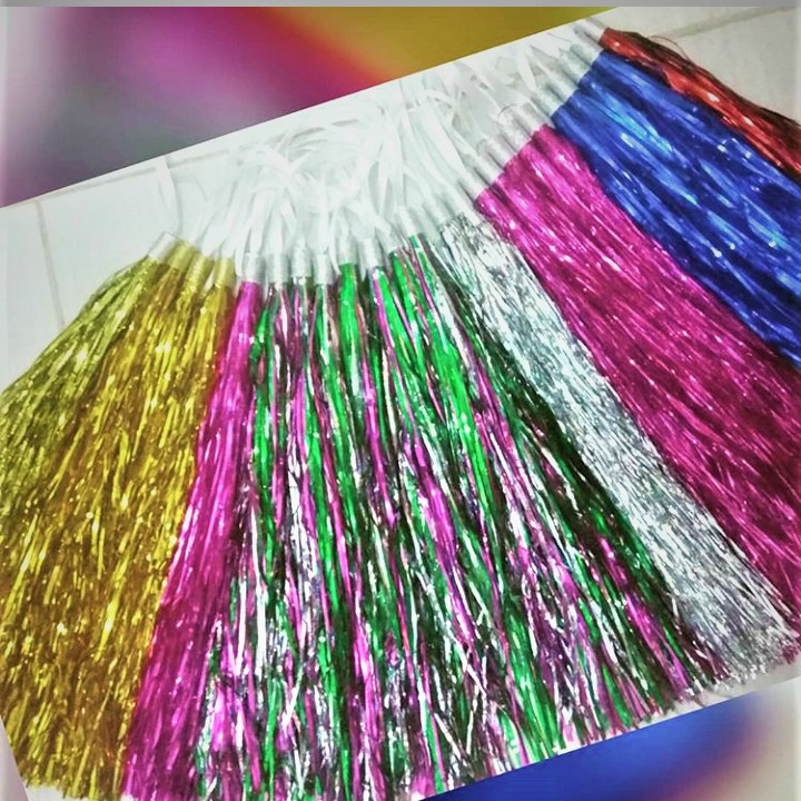 Tassel Tamborin Metalik Rumbai Pita Tamborin Alat Tari Tasel Untuk Props Penari Tamborine Gereja