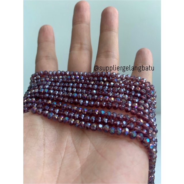 Crystal Ceko 4mm WINE PURPLE quartz UNGU TUA KUARSA kuarsa kristal