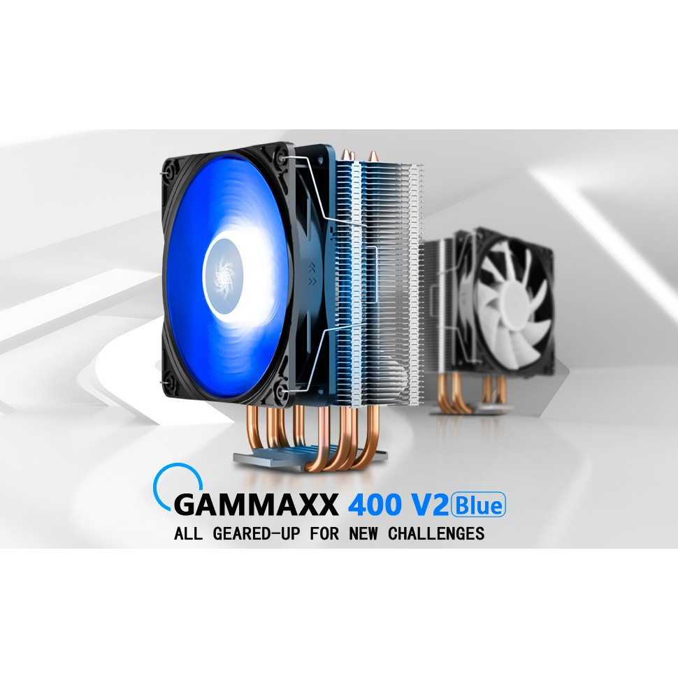 Jual DEEPCOOL GAMMAX 400 V2 Blue CPU Cooler Blue Fan 12CM LED Shopee Indonesia