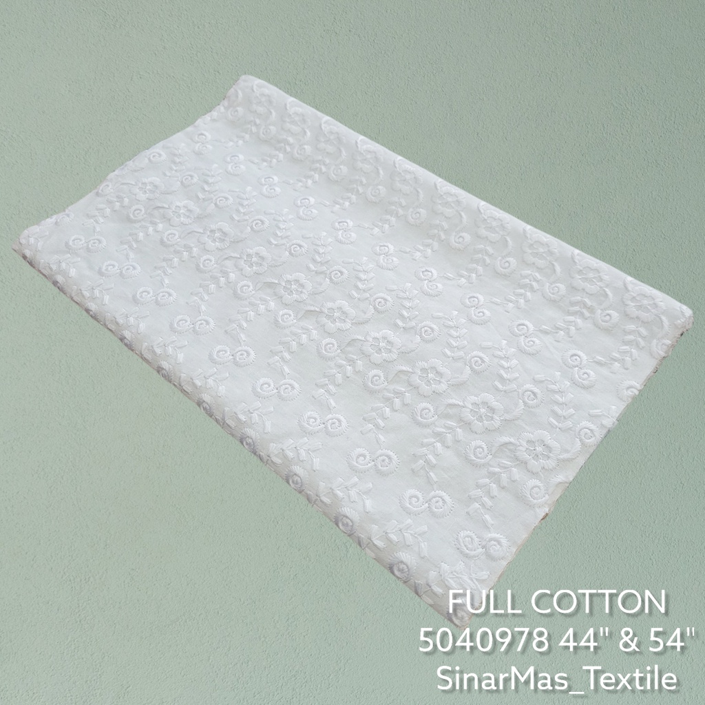 Kain Grosir Mukena Mewah Muslim Hijab NEW KATUN BORDIR 1=16yards