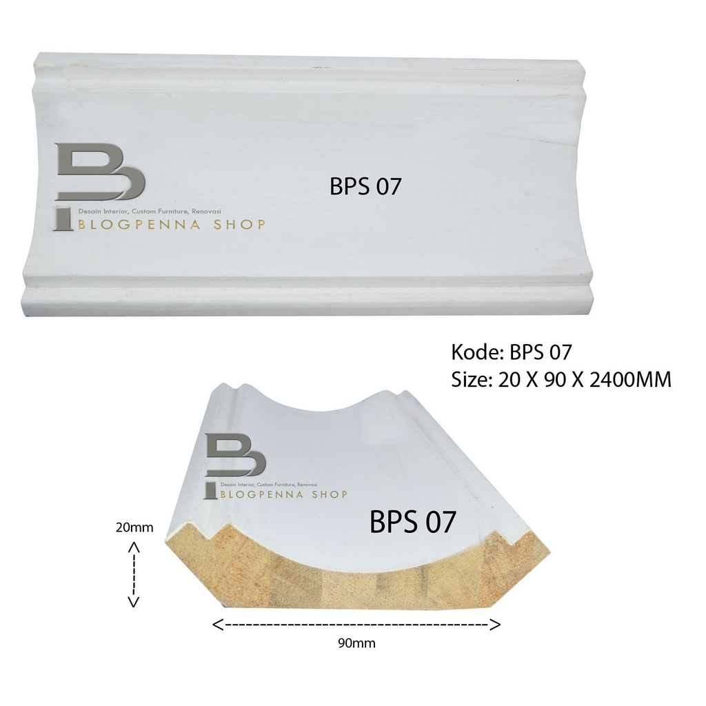 LIST KAYU BPS07 / LIS KAYU WAINSCOTING / WALL MOULDING / PANEL