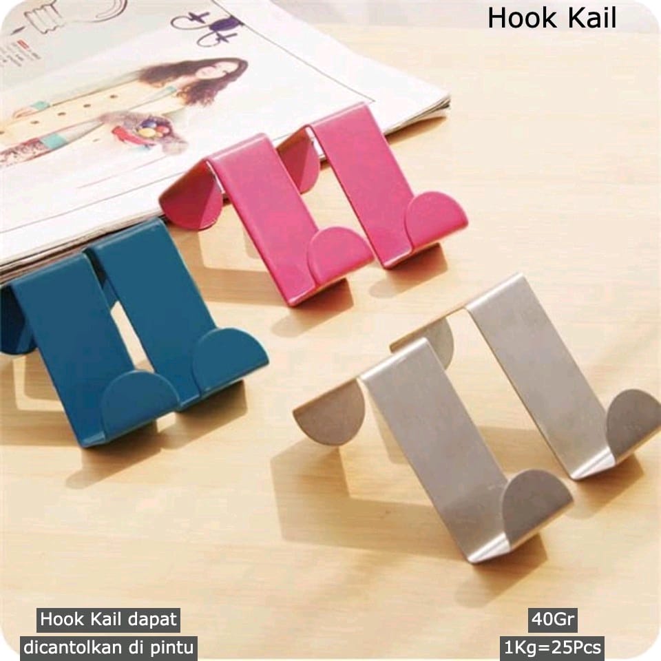 【GOGOMART】Hanger Gantungan Baju Tas Barang di Pintu - HOOK Kail