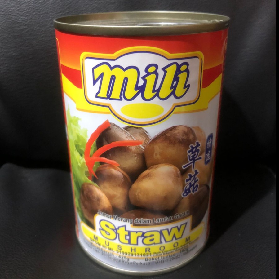 Mili Straw Mushroom / Mili Jamur Merang Kaleng 425grm