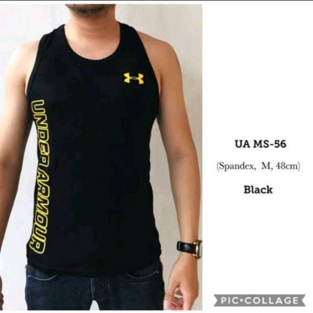 ( SINGLET KUNING PRT ) Singlet Kaos Baju Gym Fitness / baju training