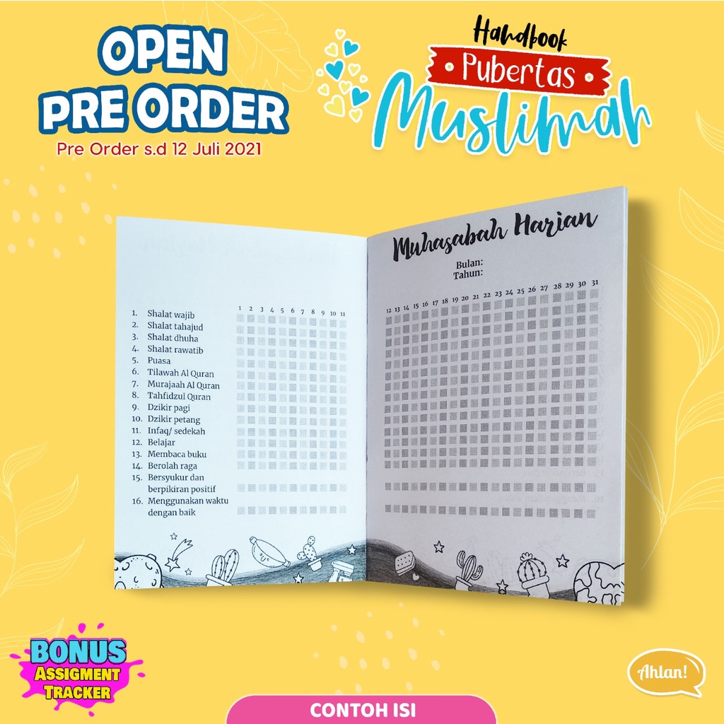 Handbook (Buku Panduan) Pubertas Muslimah + Bonus Buku Agenda