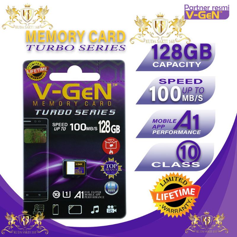 NEW PROMO MEMORY HP MICRO SD 32GB 64GB 128GB MICRO SD VGEN TURBO SERIES CLASS 10 ORY  100%