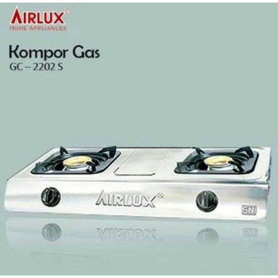 AIRLUX Kompor Gas 2 Tungku GC-2202S Stainless Steel