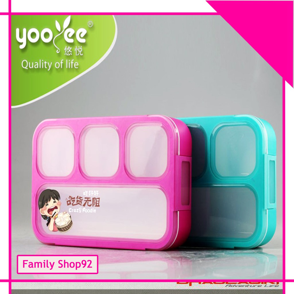 Lunch Box Kotak Bekal Yooyee Bento Kotak Makan Unik Tempat Bekal Kotak Bekal Anak Anti Tumpah 605