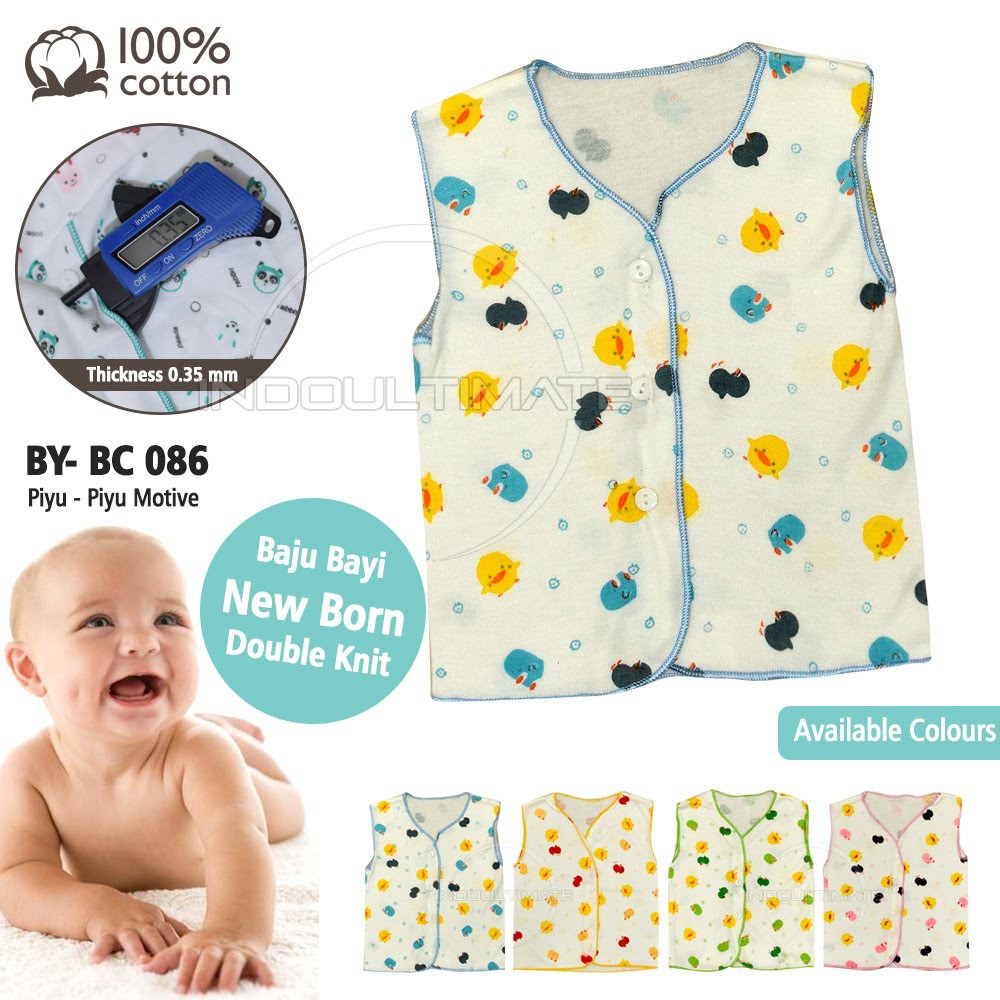 3in1 Baju Bayi Baru Lahir Laki Laki Perempuan Tanpa Lengan Motif 0-3 Bln BC-086 Pakaian Atasan