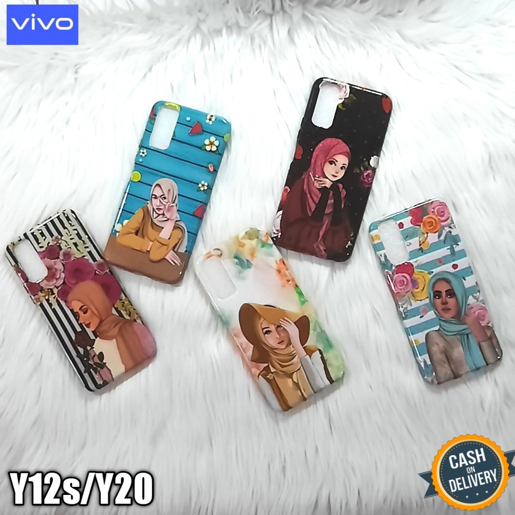 Case Hp Vivo Y12S/Y20 Softcase Glossy Motif Full Samping Korean &amp; Hijab