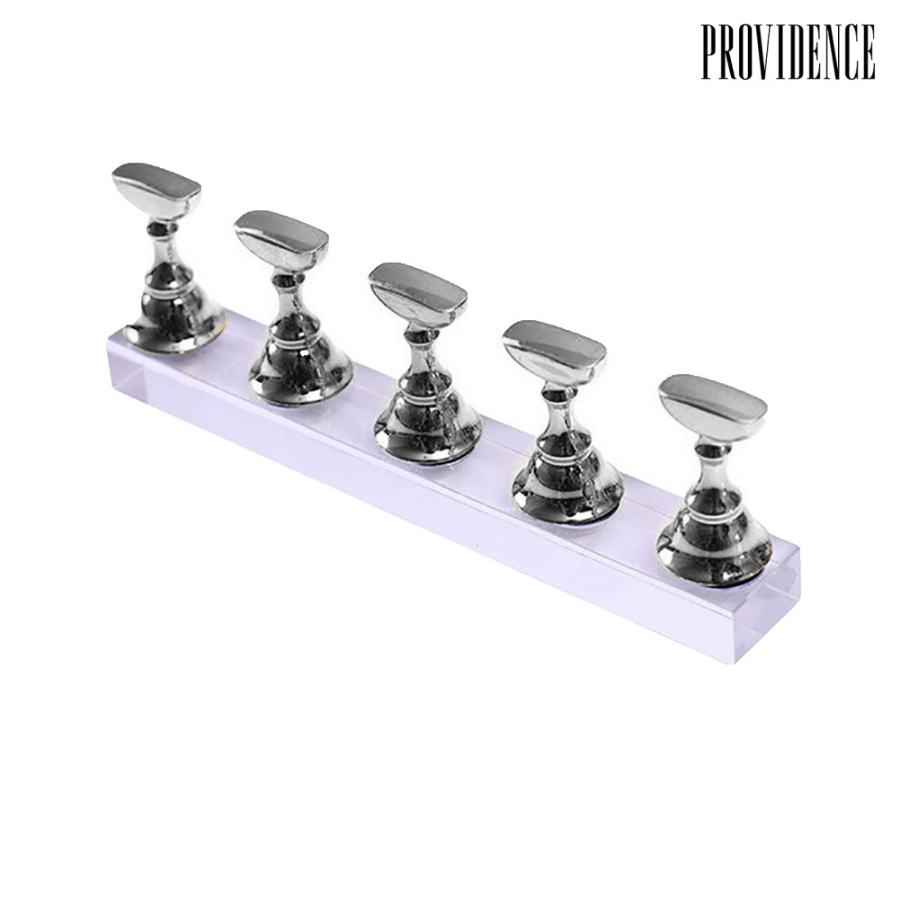 Providence 5Pcs Magnetic Nail Art UV Gel Polish Tips Stand Manicure Practice Holder Base