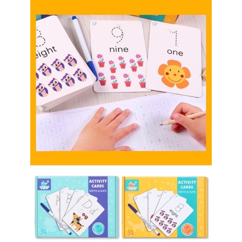 Activity cards - wipe clean cards - mainan edukasi anak