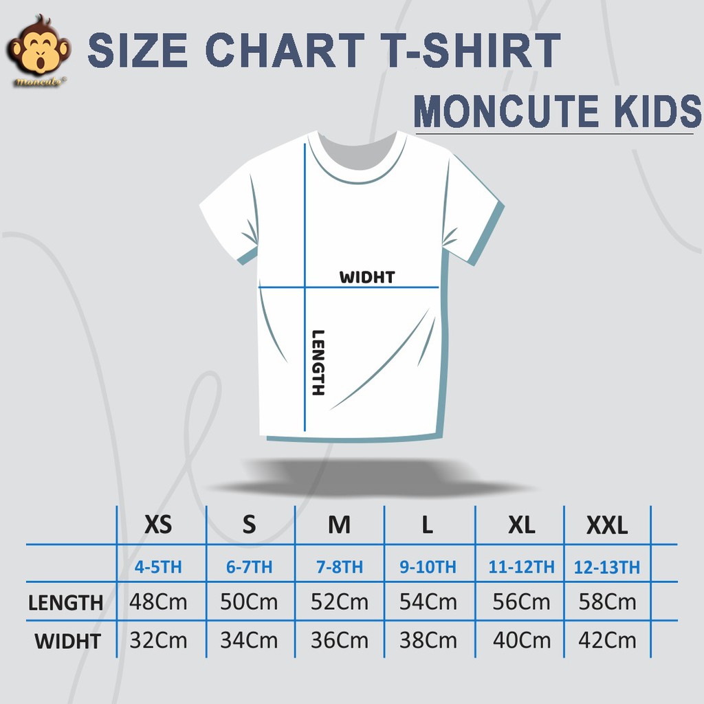 Baju Anak | Kaos Moncute Original | 100% Cotton Premium | Unisex Cowok Cewek | 4-13 Tahun Part 1