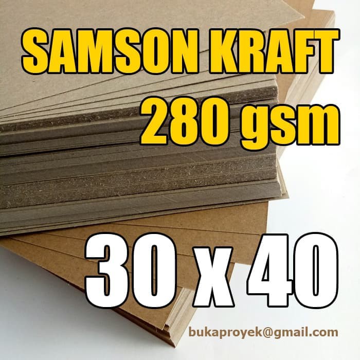 

90 Lembar Kertas Samson Kraft Tebal 280 gsm - Ukuran 30 x 40 cm