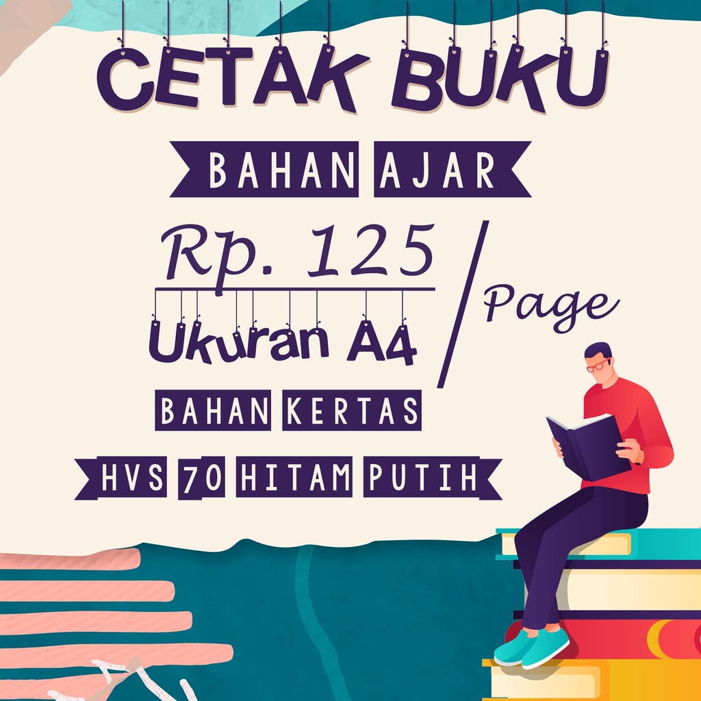 

PRINT BUKU/ CETAK BUKU ONLINE, BAHAN AJAR MURAH DAN CEPAT UK A4 KERTAS HVS 70 HITAM PUTIH