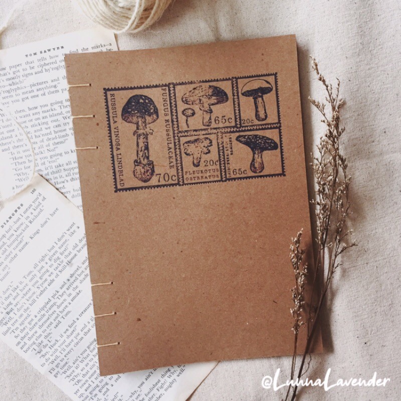 

Mushroom Choco Old Binding Notebook Buku Vintage Jurnal Murah Lucu DIY Bujo Scrapbook Diary