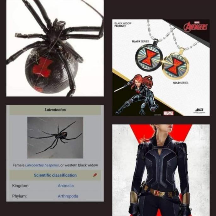 NEW Pendant Black Widow Produk Original MCi 100% Varian Black & Gold .