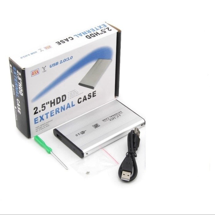 Casing Tempat Hardisk laptop 2.5&quot; Sata External Case HDD Ext 2.5 portable tipis alumunium