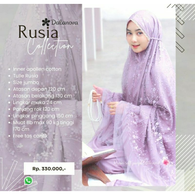 Mukena Rusia Mukena Tulle Rusia Original by Dalanova