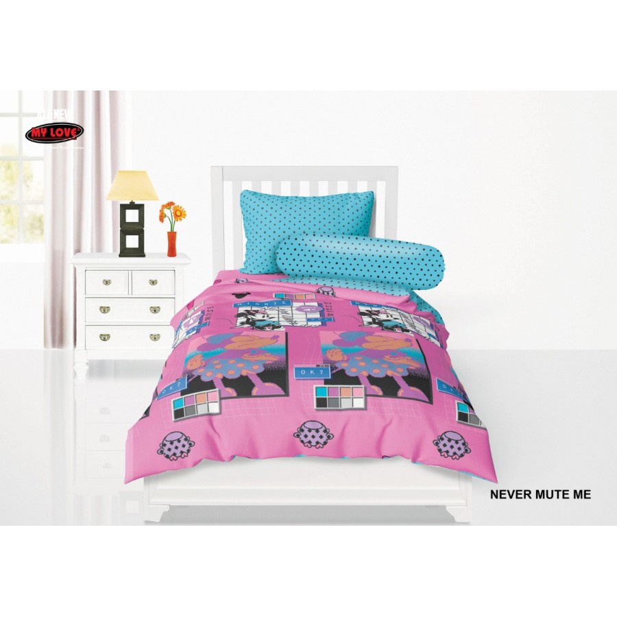 Sprei Single My Love Ukuran 100x200 No 4 - Motif Karakter Minnie