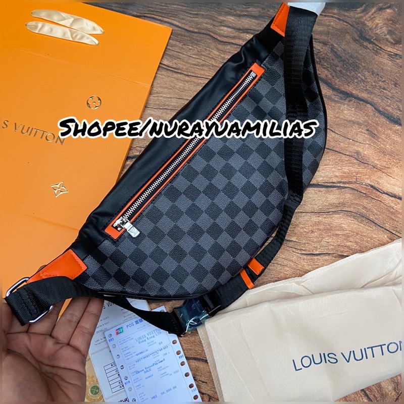 Waistbag LV free Box import Quality waist bag pria &amp; wanita tas selempang pria LV