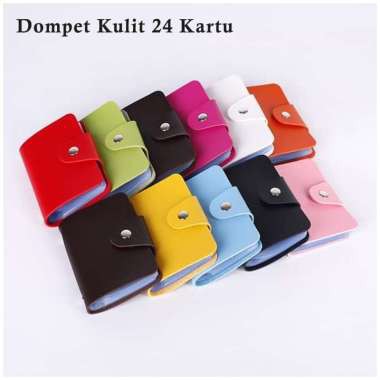 Dompet Kulit Kartu Nama / ATM / Name ID Card Holder 24 /12Slot