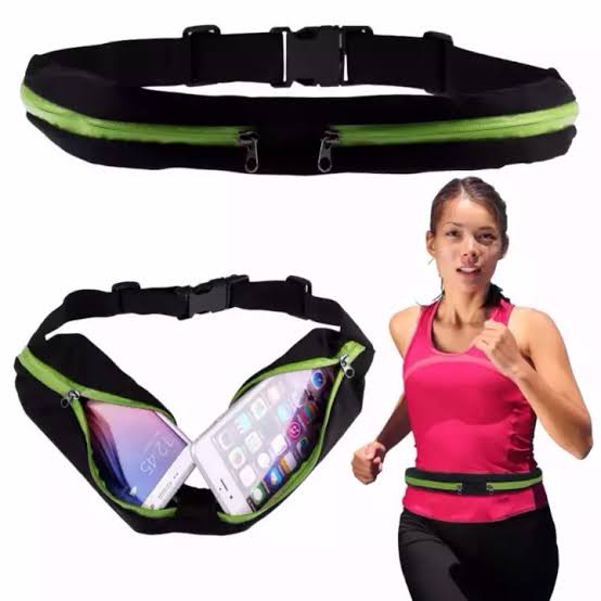 COD ✅ Pocket Running Belt Tas Pinggang Olahraga Ikat Pinggang Jogging Praktis Simple