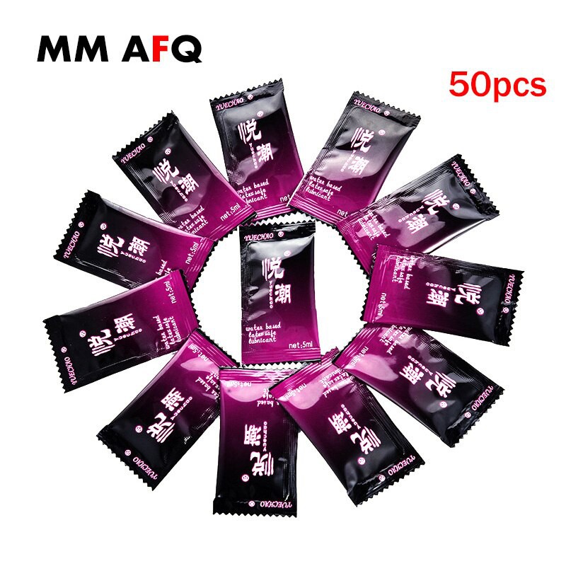 50pcs Water Based Lubricant for Sex Edible Anal Sex Lubricant gay Sex Gel Excite for Women Orgasm