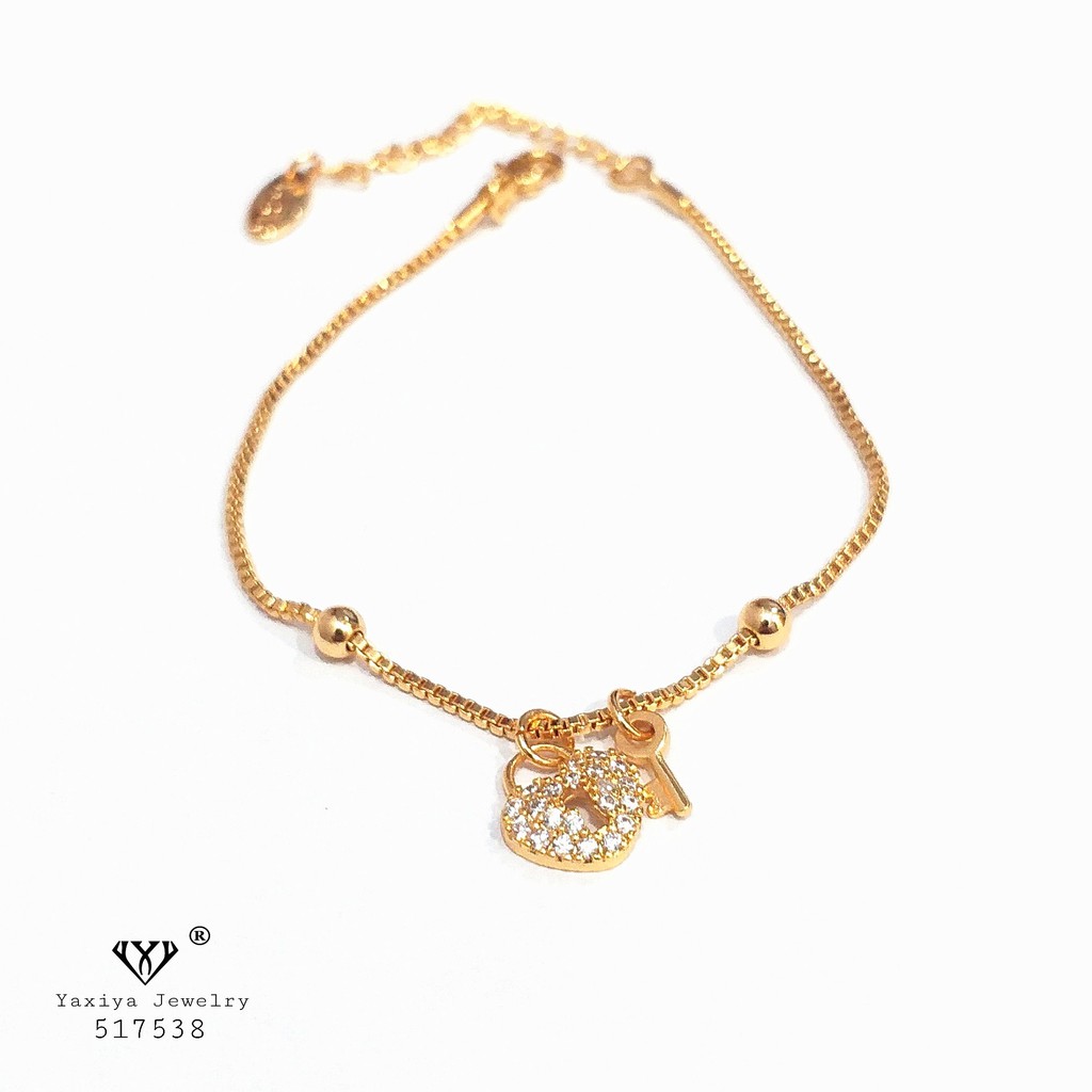 Gelang Emas Milano Love Perhiasan Lapis Emas 18K Yaxiya Gelang Emas Milano Love Perhiasan Lapis Emas 18K Yaxiya