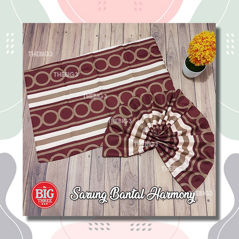 Set Sarung Bantal / Guling motif minimalis bunga Halus Disperse Print Sarban isi  2