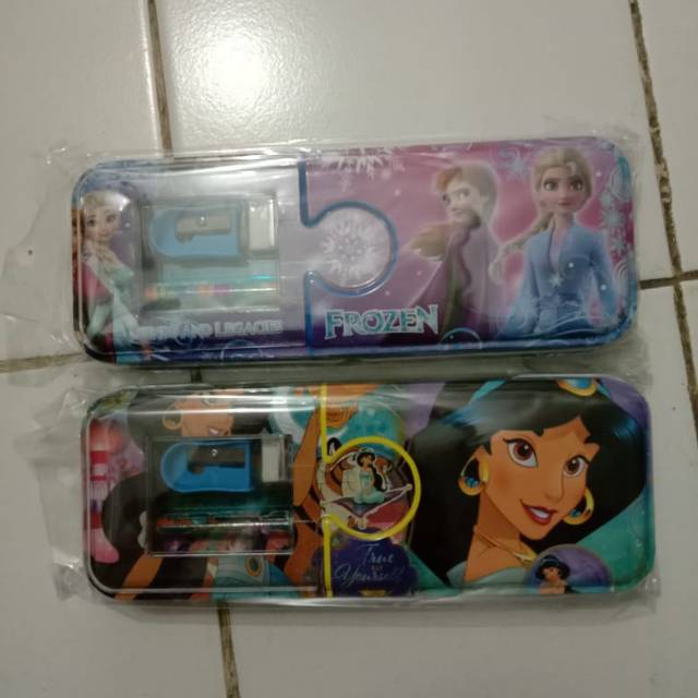 

Tempat pinsil kaleng set/pensil case isi alat tulis 1019/3318