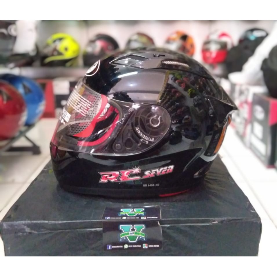HELM FULL FACE KYT RC7 HITAM SOLID