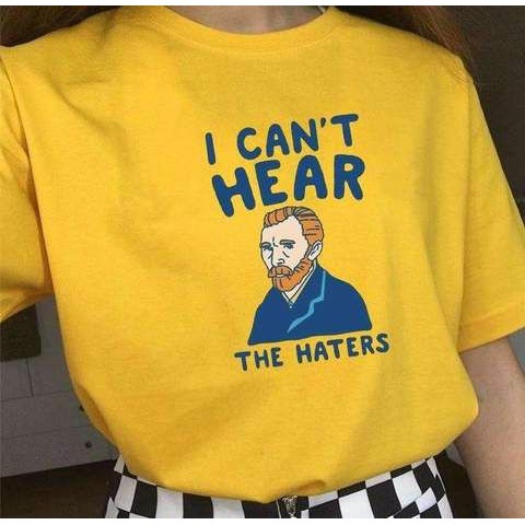 CANT HEAR/ TERMURAH BAJU KAOS KATUN WANITA LENGAN PENDEK / TUMBLR TEE