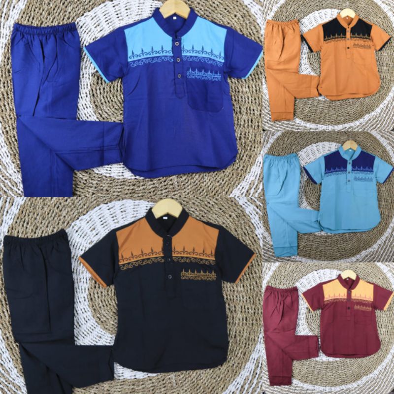 baju koko anak laki laki 1- 13 tahun-baju koko kurta anak bordir-baju koko kurta- kurta  anak - koko anak baju koko