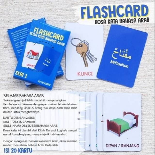 Flashcard Kosakata Bahasa Arab Seri 1 Shopee Indonesia