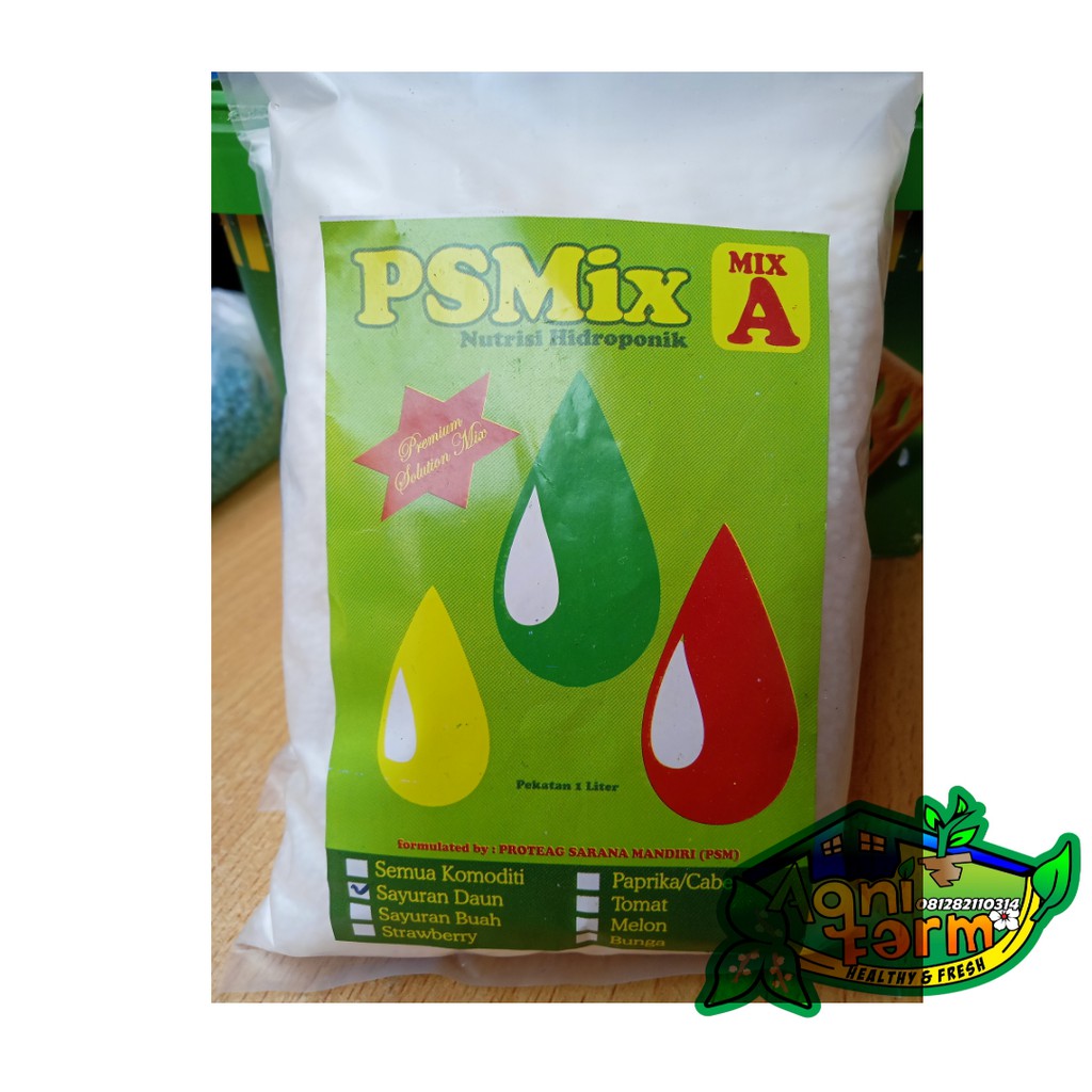 AB Mix Sayuran Daun Pekatan 1 Liter - PSMix - nutrisi hidroponik